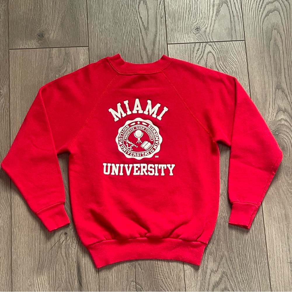 Vintage Velva Sheen Miami University Youth Medium Pullover Sweatshirt